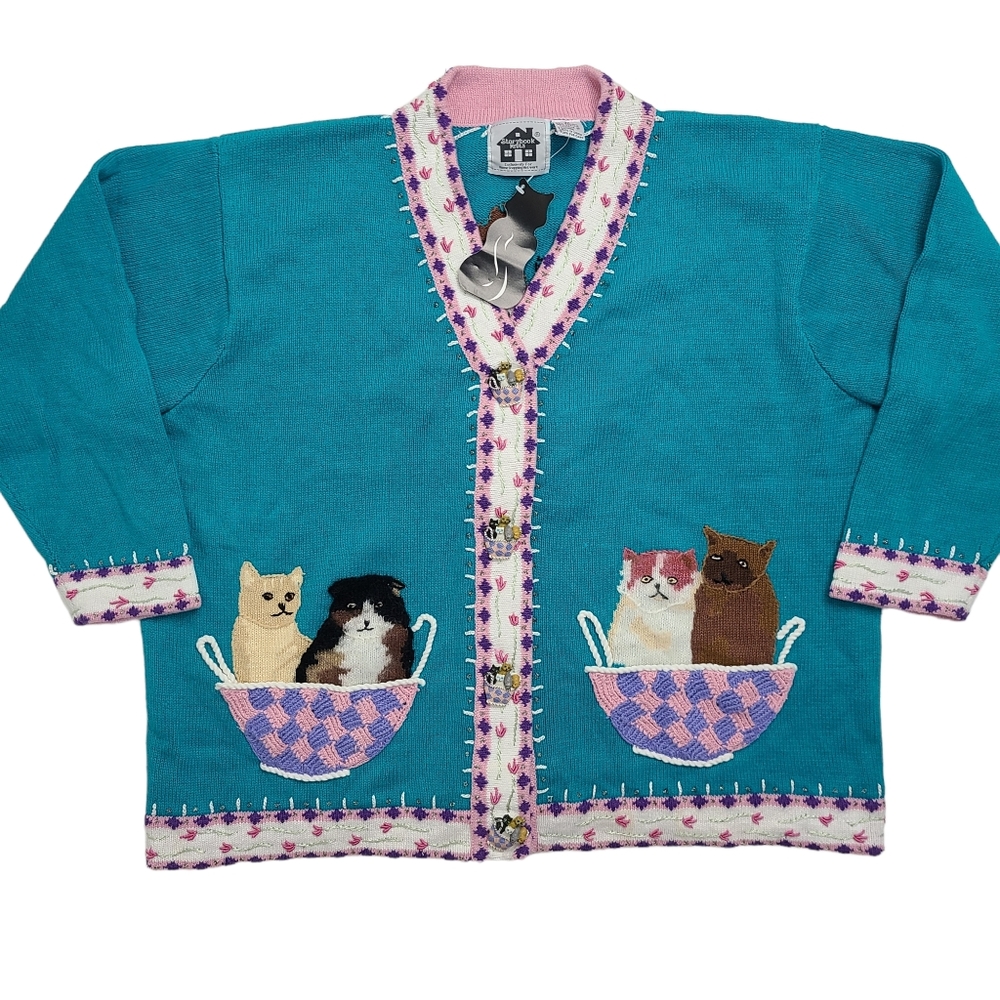 NWT Storybook Knits Size 3X  Cat Sweater